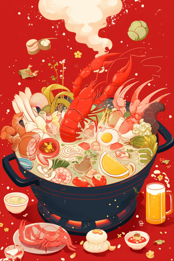 海鲜火锅盛宴图