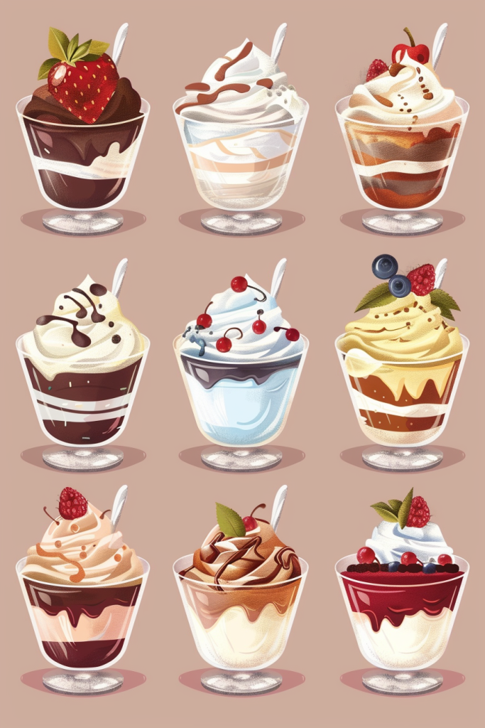 冰淇淋图案食品插画绘画