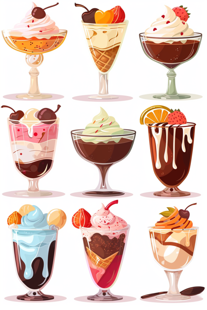 夏日冰淇淋食品插画绘画