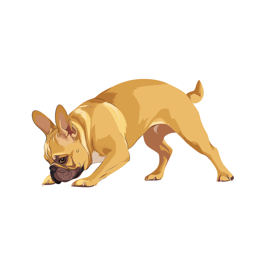 矢量卡通斗牛犬插画