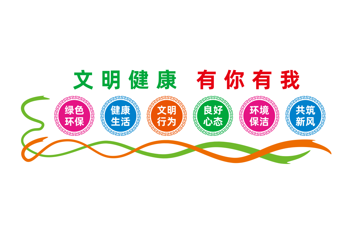 文明健康有你有我健康生活方式社区文化墙