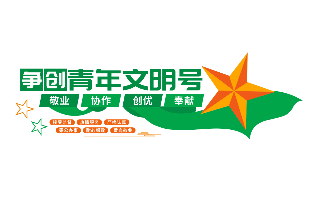 争创青年文明号文化墙设计