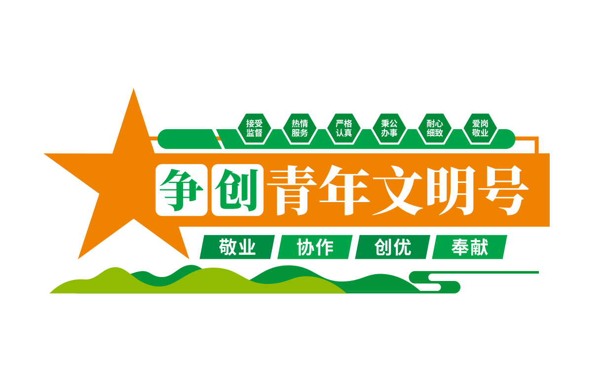 争创青年文明号文化墙设计