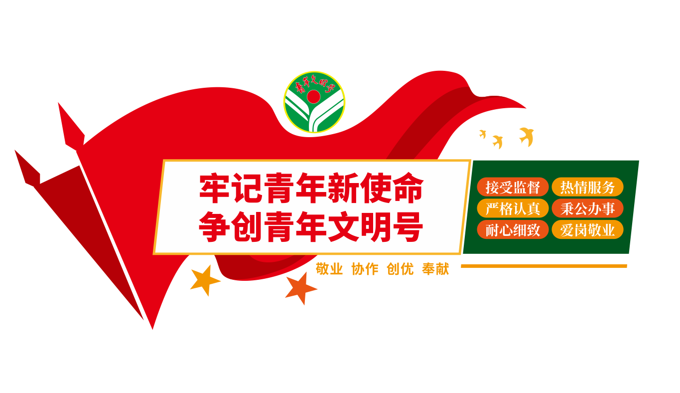 争创青年文明号文化墙设计