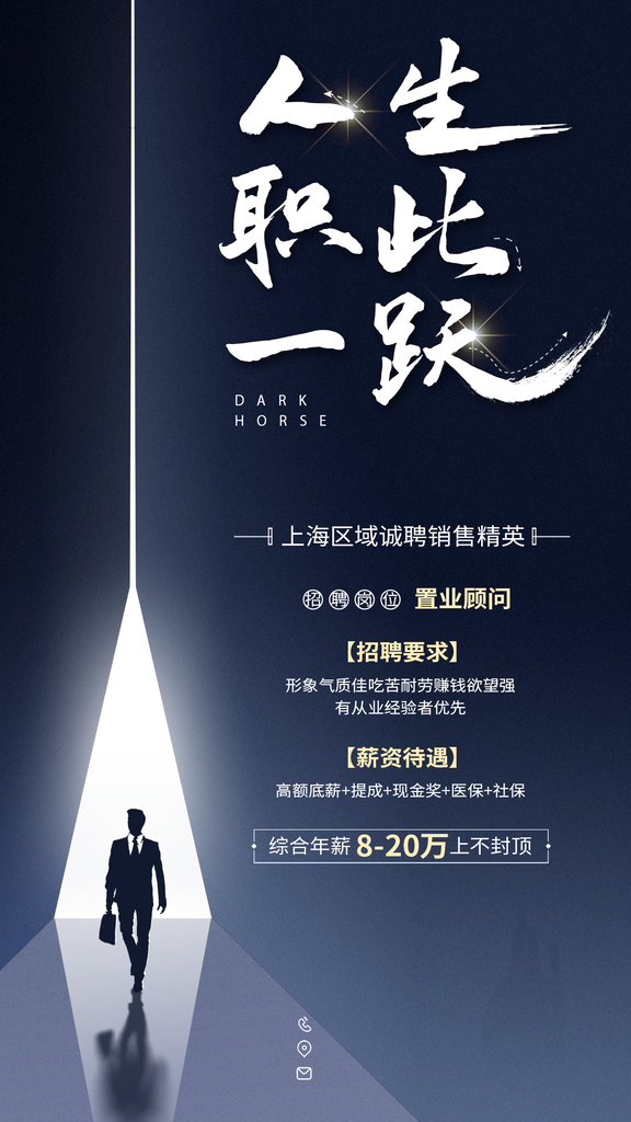 毕业招聘会招工海报