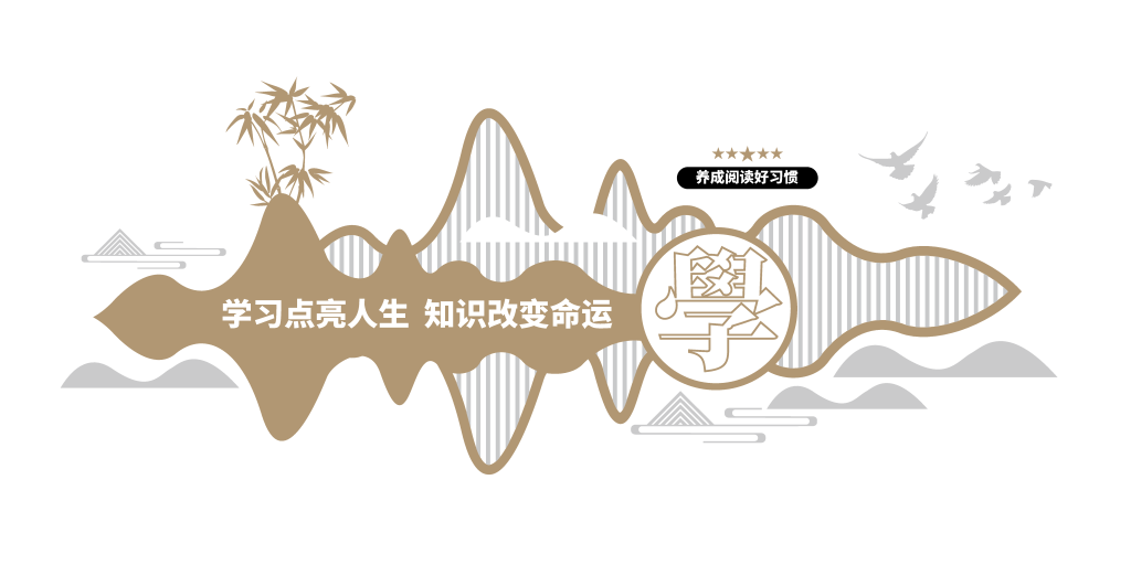 校园读书阅读文化墙