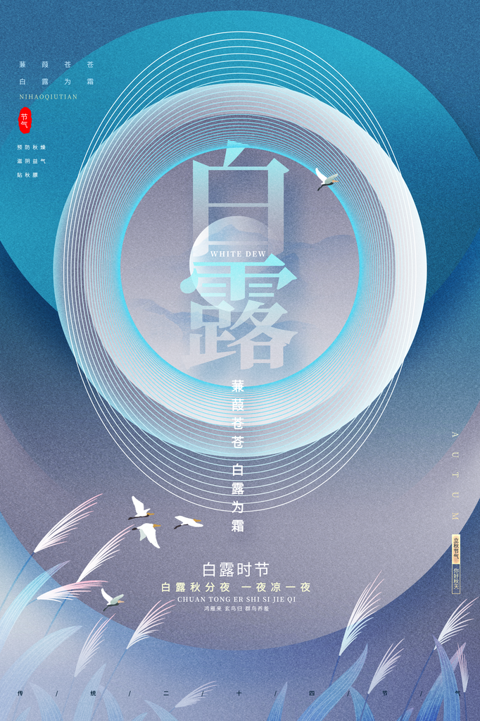 白露节气海报设计素材