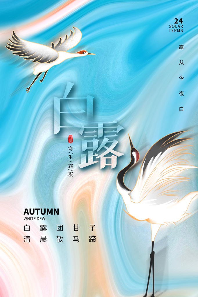 白露节气海报设计素材