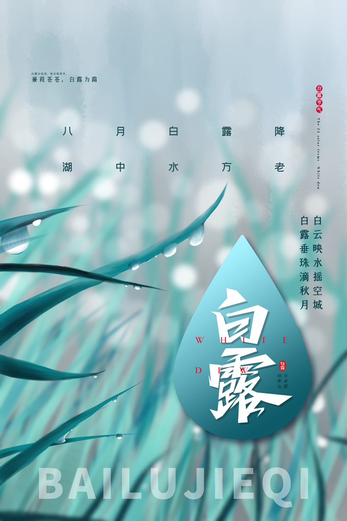 白露节气海报设计素材