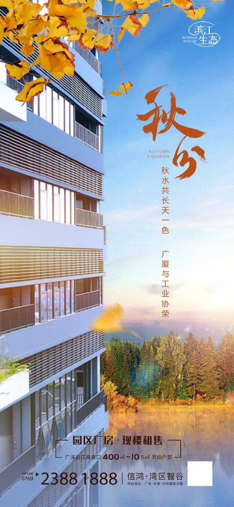 秋分节气秋季素材海报设计模板