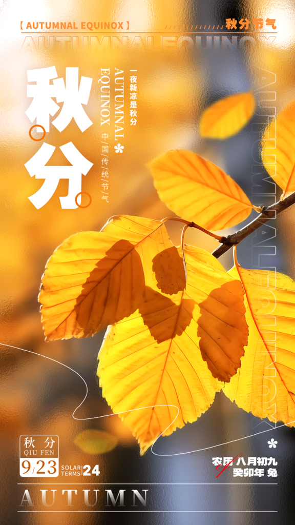 秋分节气秋季素材海报设计
