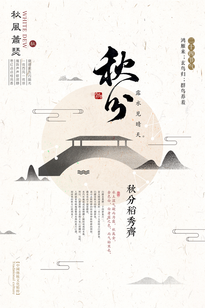 秋分节气秋季素材海报设计