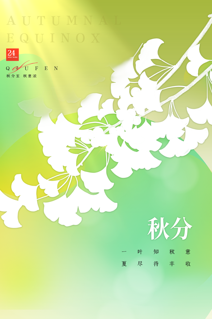 秋分节气宣传海报展板