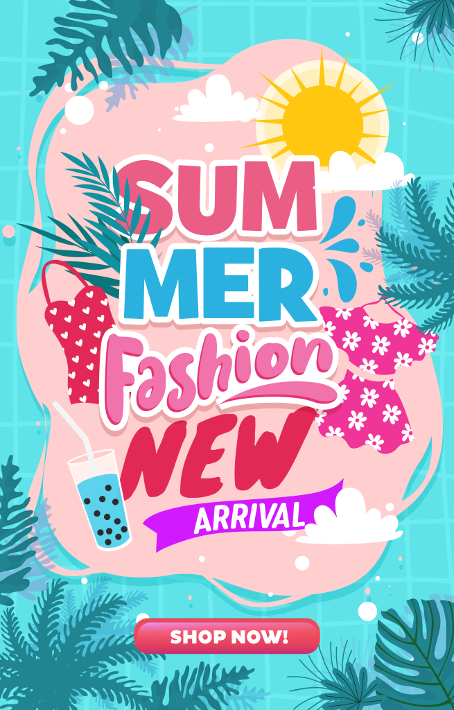 夏日夏季服装服饰夏装时尚泳装促销海报