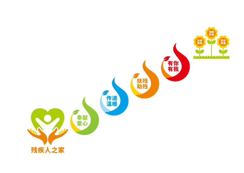 扶残助残残疾人之家社区公益文化墙