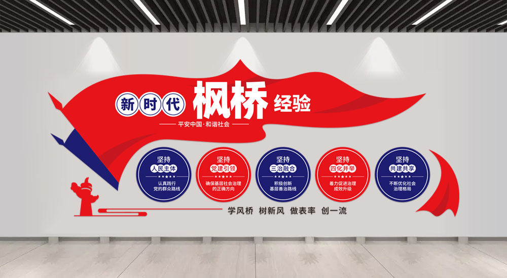 新时代枫桥经验文化墙形象墙