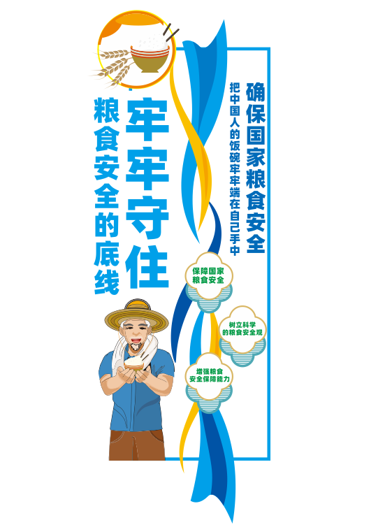 守住粮食安全底线楼梯文化墙