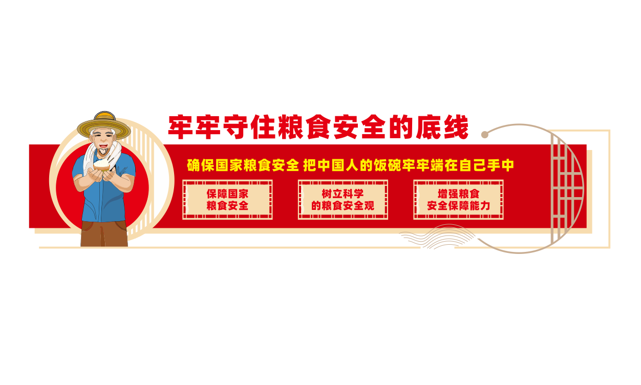 守住粮食安全底线楼梯文化墙