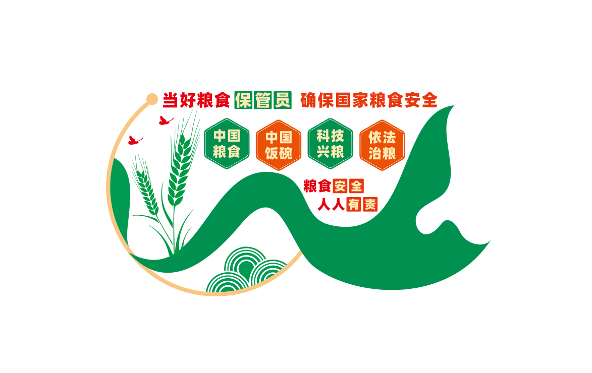 守住粮食安全底线楼梯文化墙