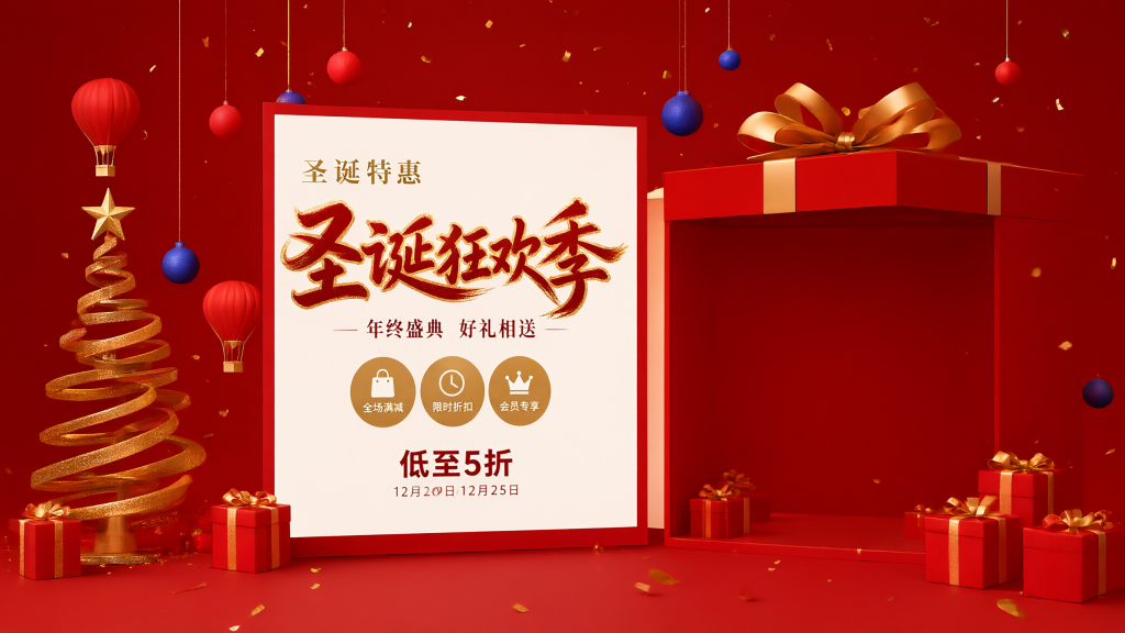 圣诞节电商banner海报模版