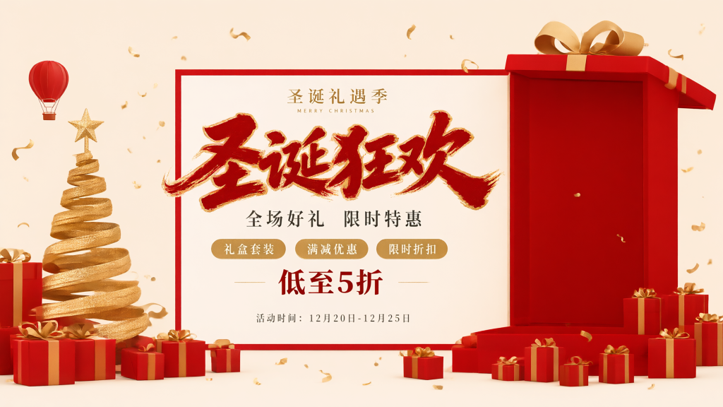 圣诞节电商banner海报模版