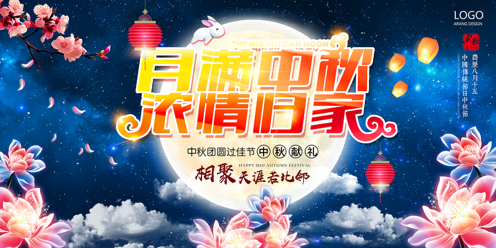 中秋佳节晚会展板