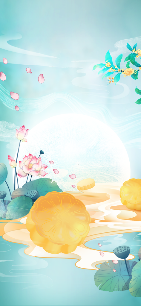 中秋佳节中秋节国潮插画海报背景素材
