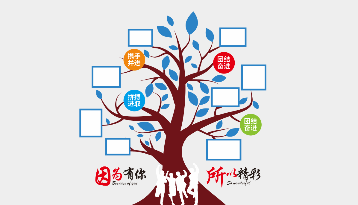 企业文化照片墙员工团队风采墙智慧树文化墙