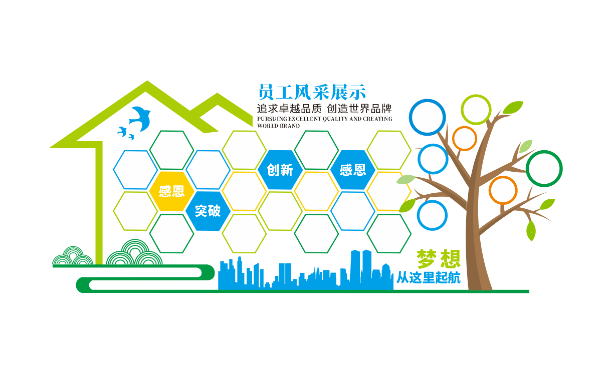 企业照片墙员工风采墙文化墙