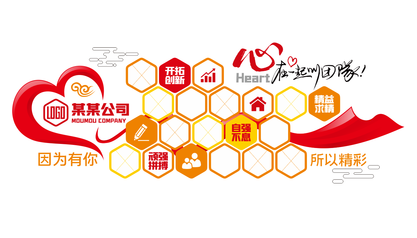 企业照片墙员工风采墙文化墙