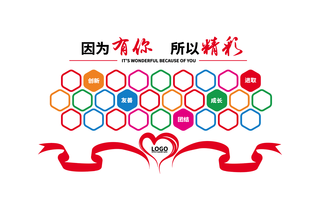 企业员工风采墙照片墙