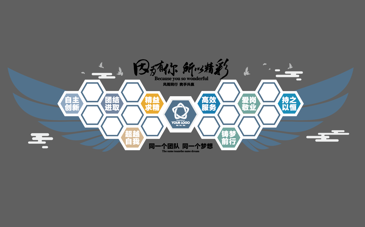 企业员工风采墙照片墙文化墙设计