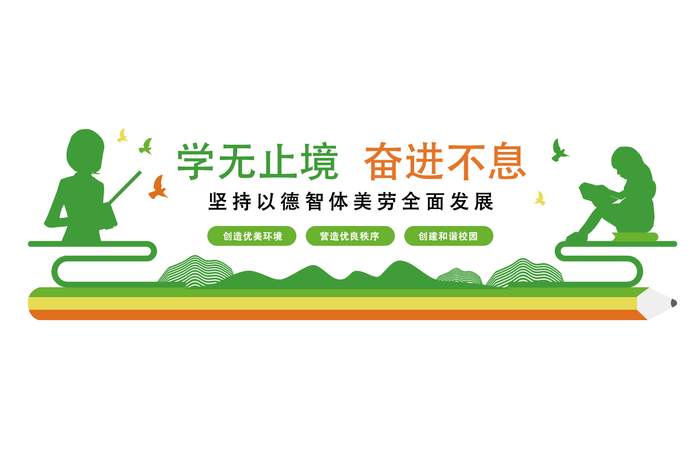 校园德智体美劳五育并举文化墙设计