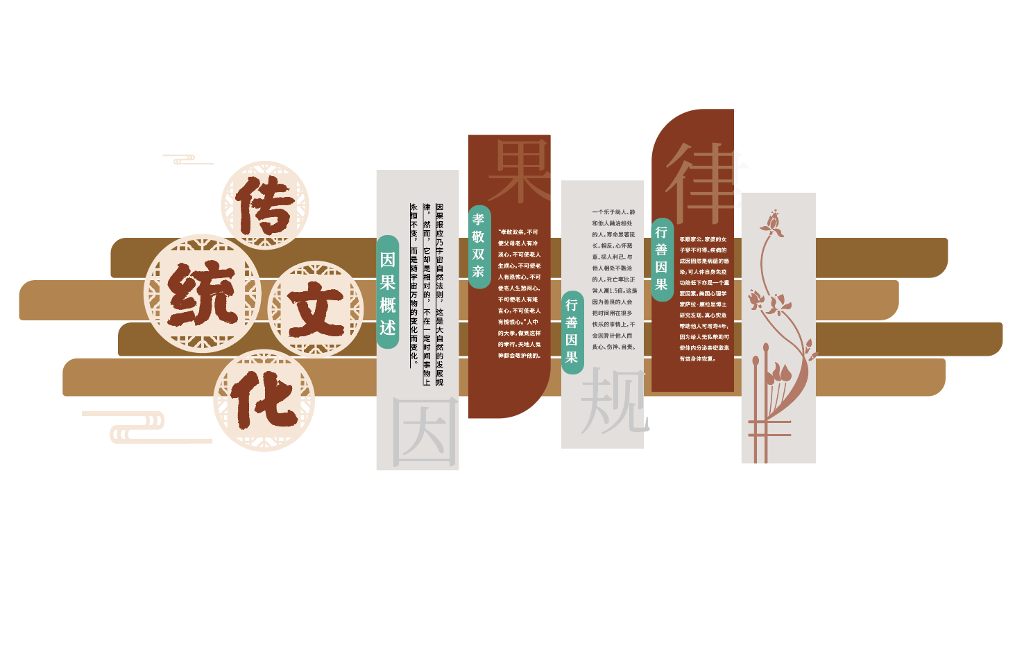 道德讲堂传统文化校园文化墙