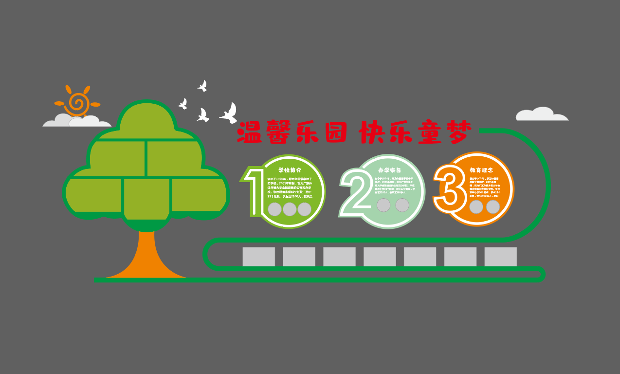 幼儿园校园学校简介文化墙设计