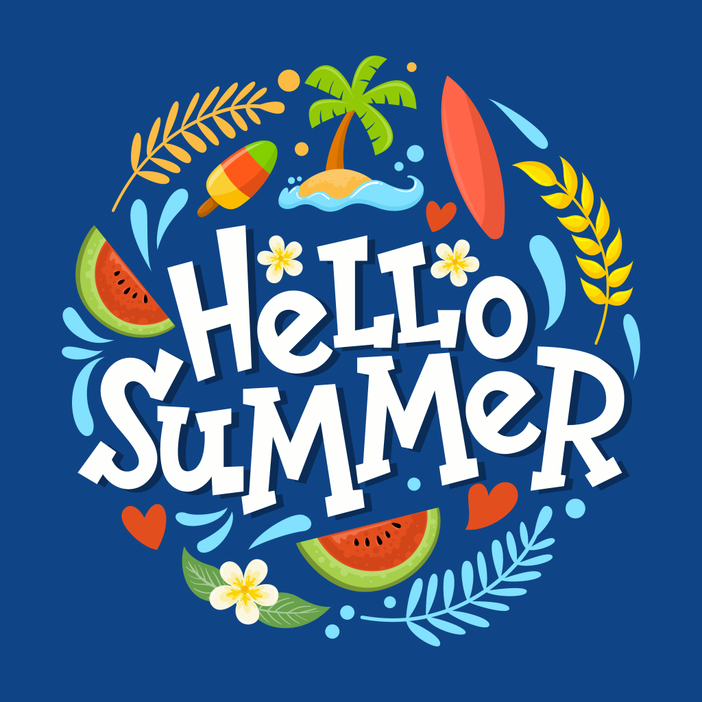 卡通夏日图标集合