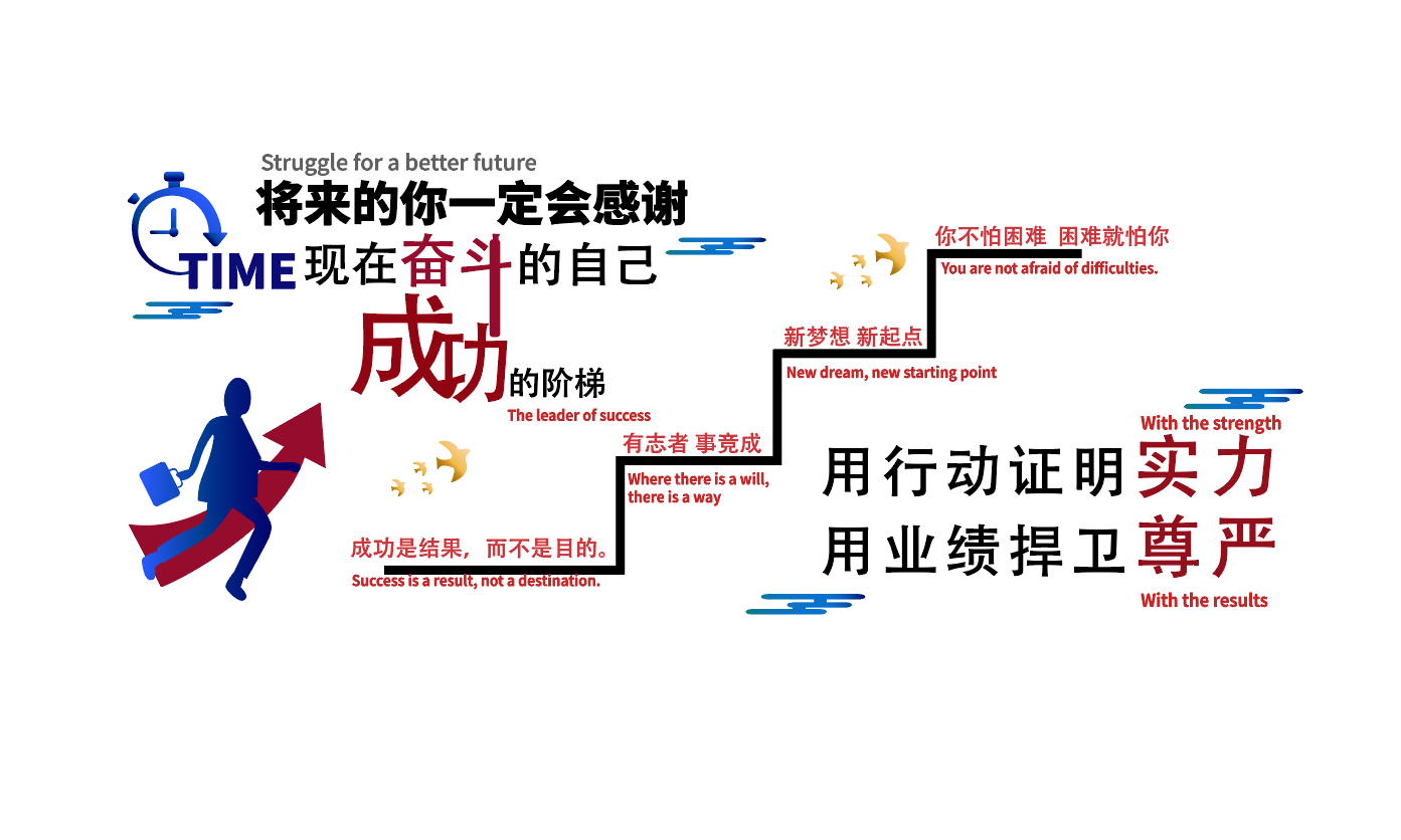 携手同行共赢未来企业励志标语文化墙