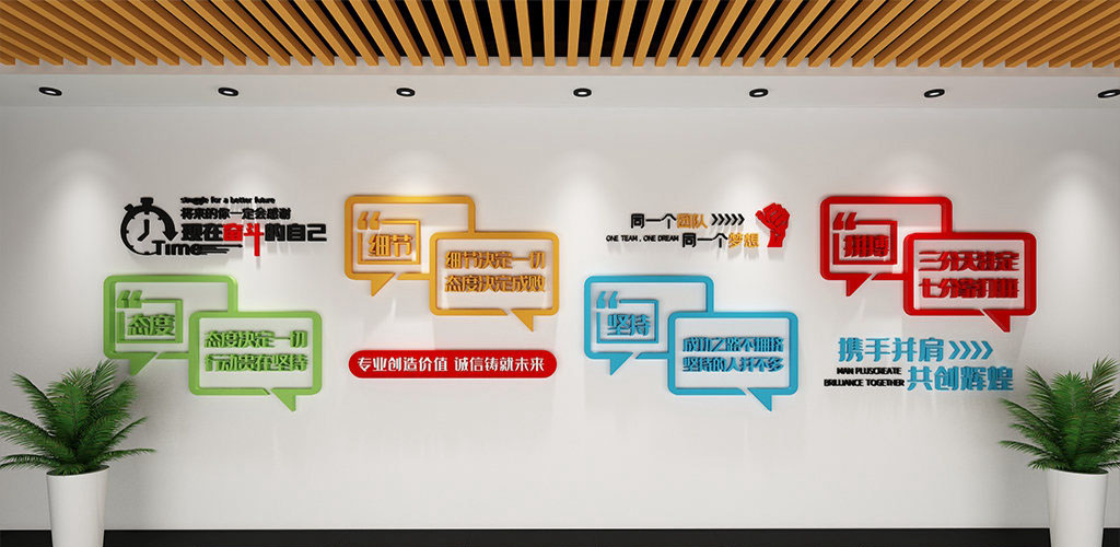 企业文化企业励志标语文化墙