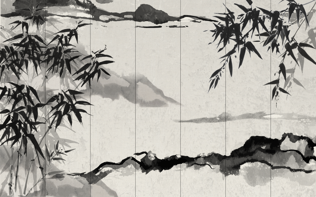 中国风水墨装饰画背景图