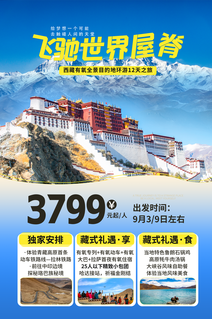 西藏旅游旅行旅行社海报