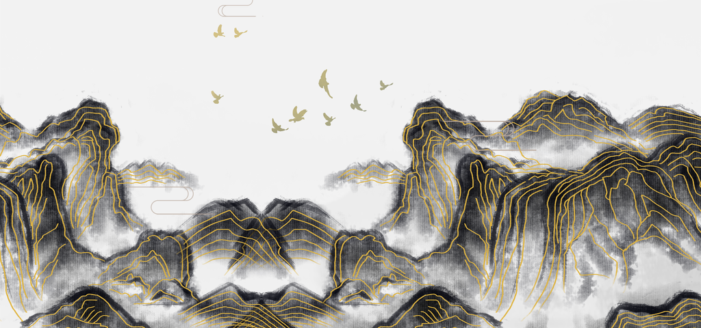 新中式水墨山水装饰画