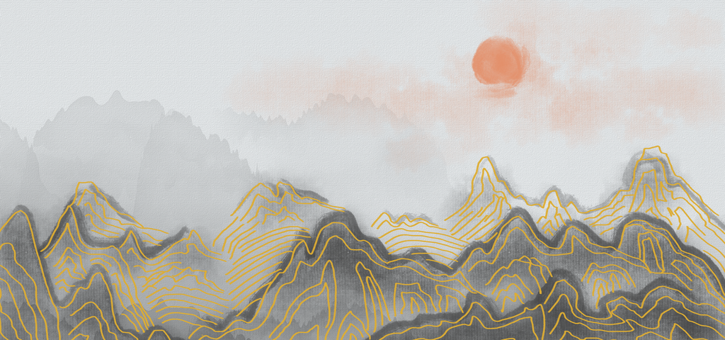新中式水墨山水装饰画