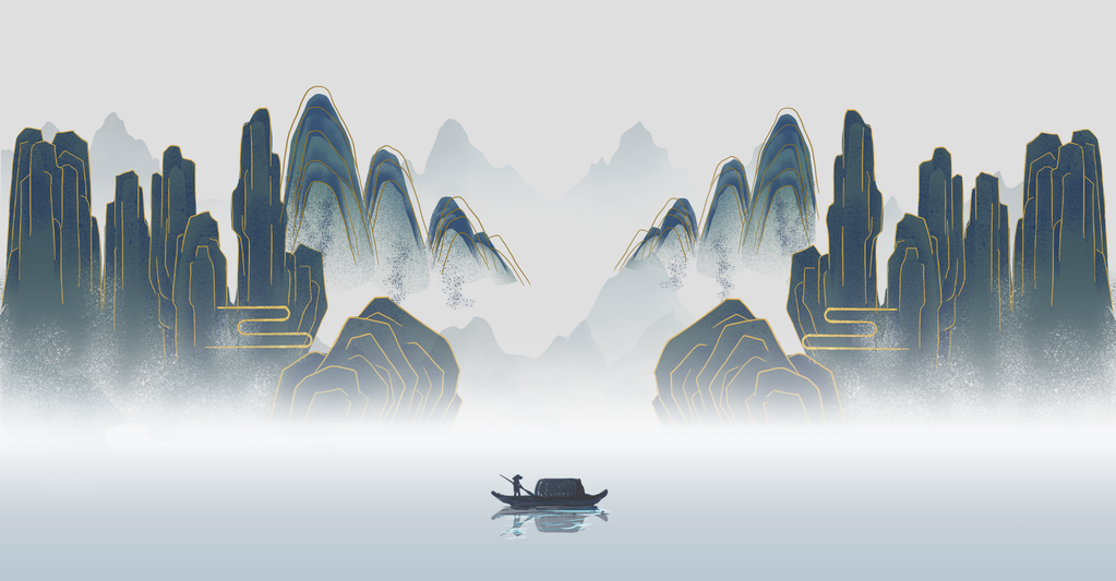 新中式水墨山水装饰画