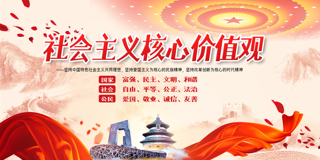社会主义核心价值观党建展板海报宣传栏