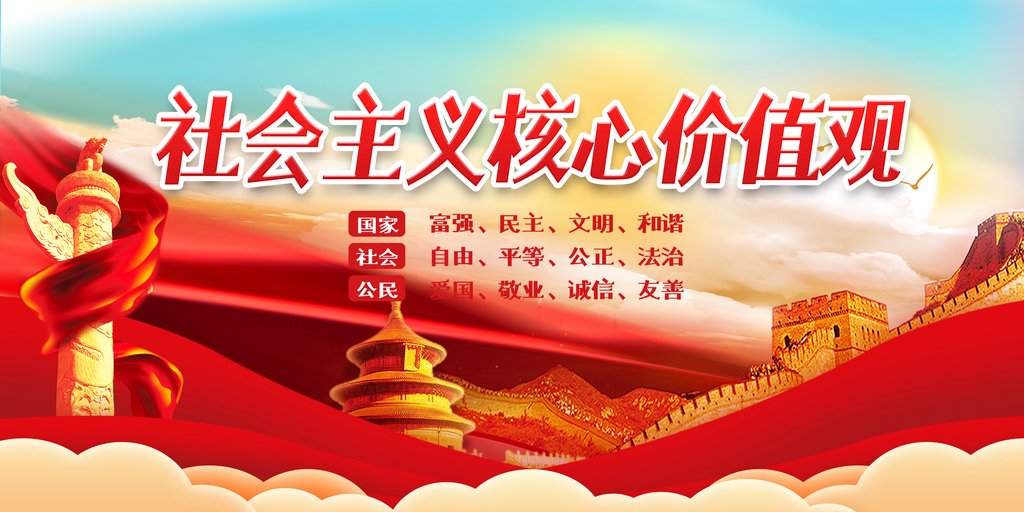 社会主义核心价值观党建展板海报宣传栏