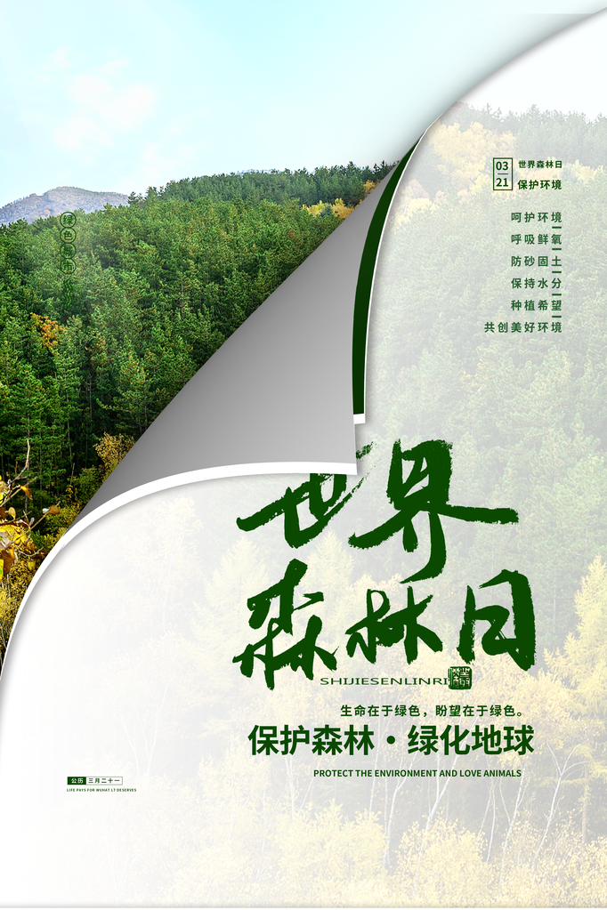 世界森林日环保海报设计素材