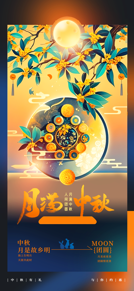 中秋中秋节节日活动海报