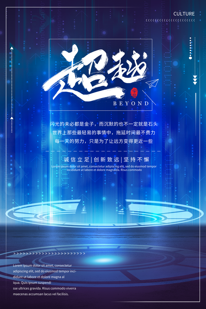 企业文化励志宣传海报设计