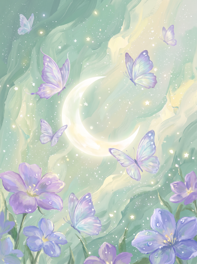 梦幻水彩插画背景素材