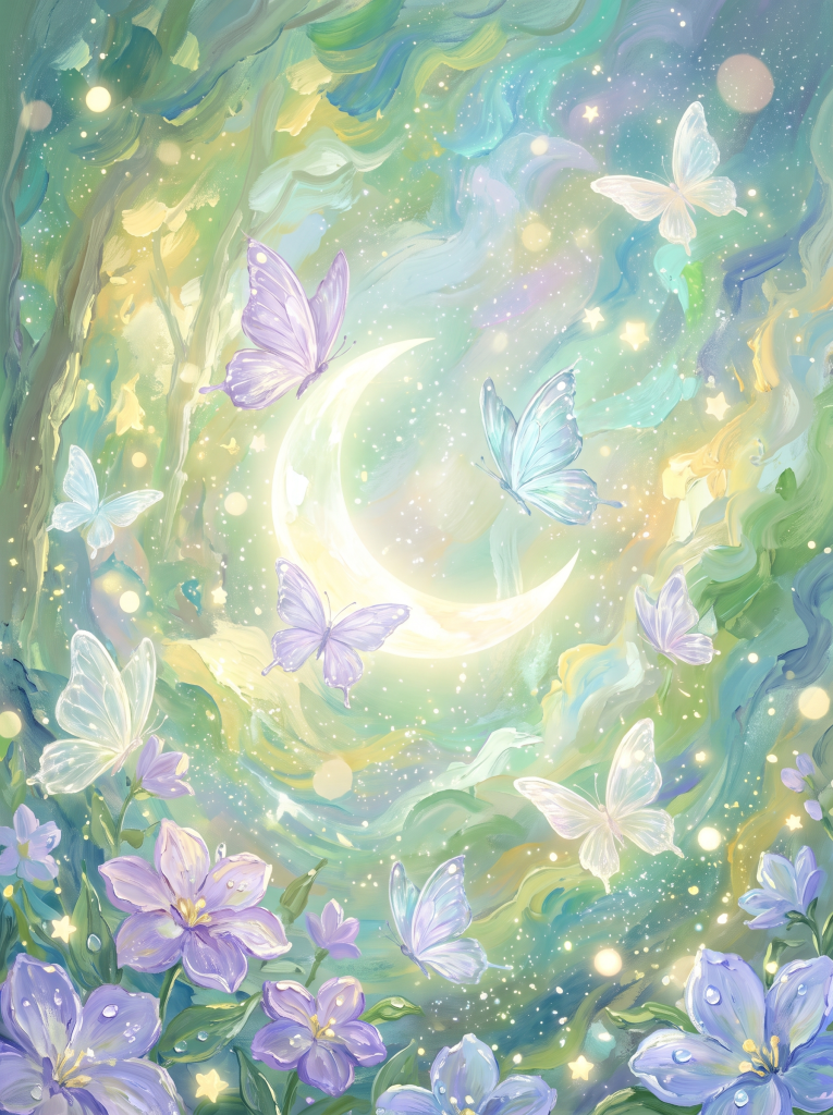 梦幻水彩插画背景素材